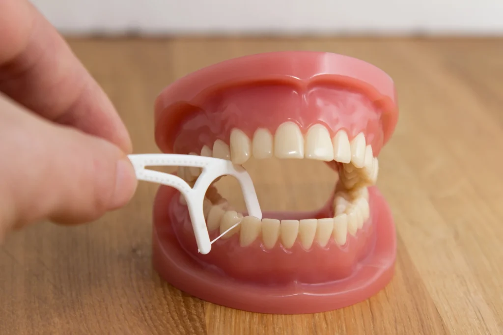 flossing dentures in Waxhaw